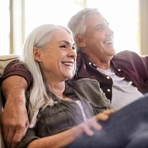 couple watching tv